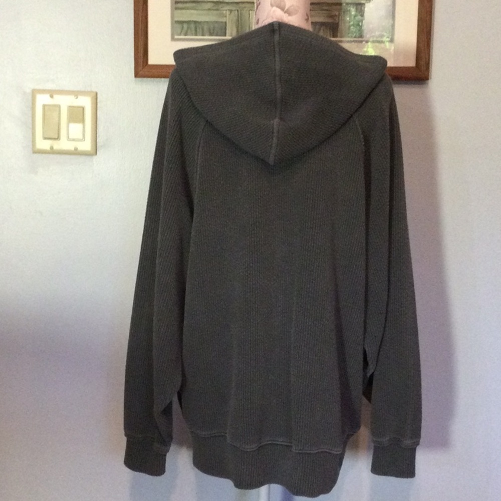 Aerie Gray Zip Oversized Hoodie - Picture 2 of 10